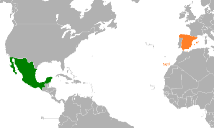 mapa México España